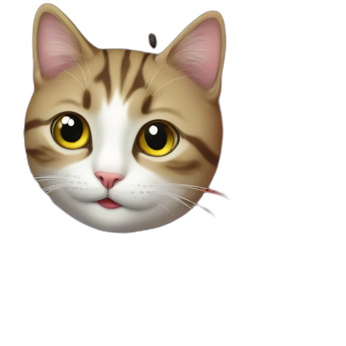 cat on the watermelon emoji