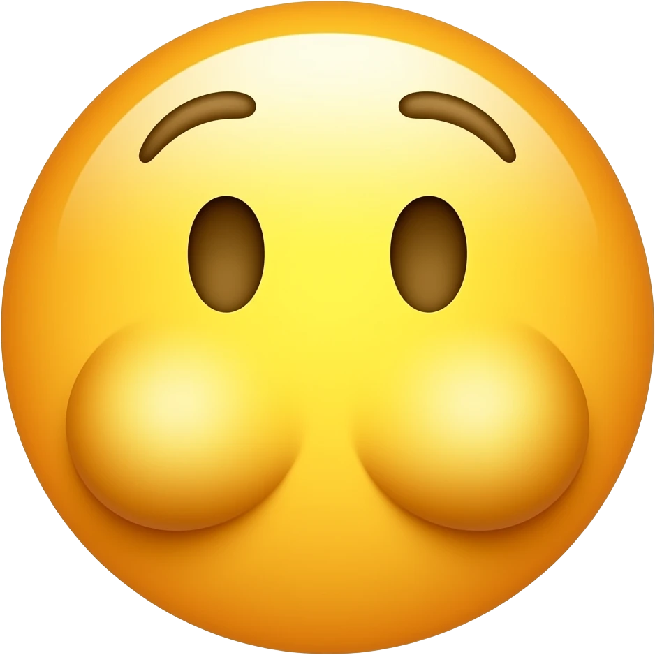 Classic yellow emoji face with naked boobs With nipples emoji