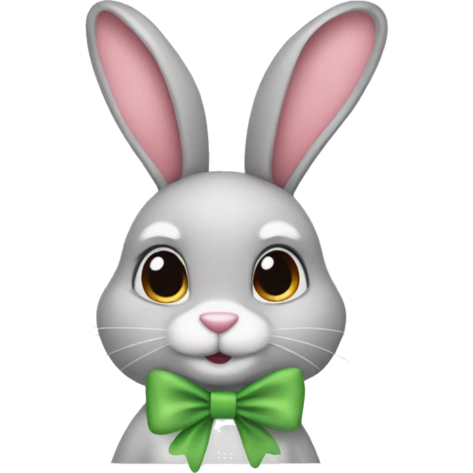 bunny with bow emoji