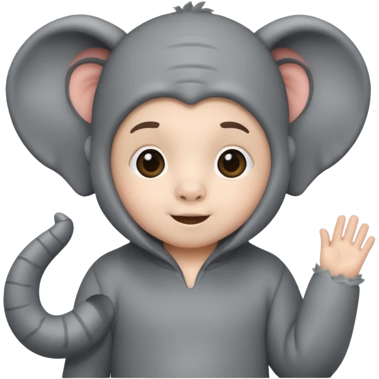 Kid in a elephant costume emoji