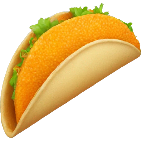 Orange taco shell emoji