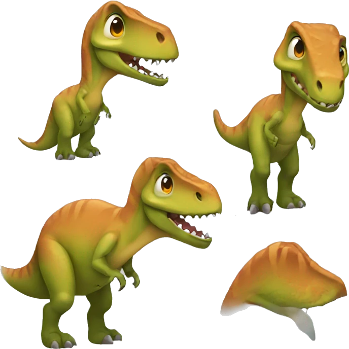 Dinosaur shy emoji