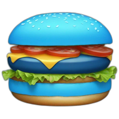 blue hamburger emoji