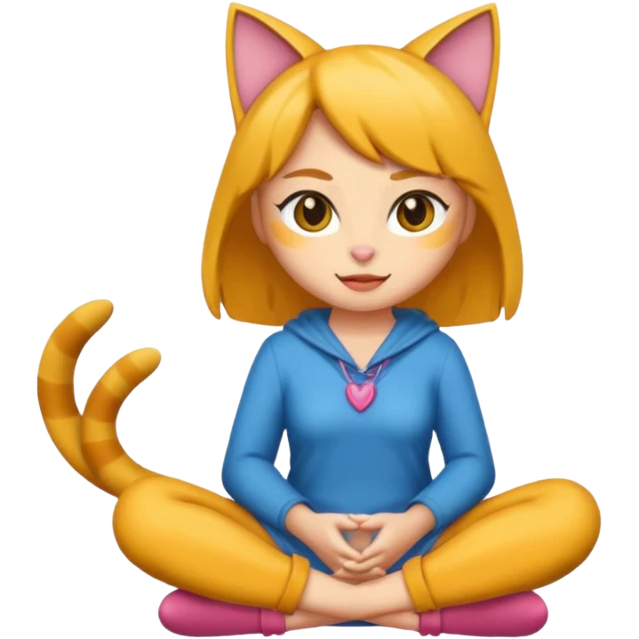 Catgirl sitting  emoji