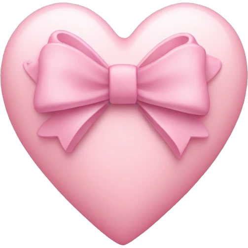 light pink heart with bow emoji