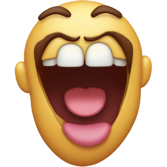 emoji drooling and smiling with its eyes rolling to the back of its head emoji