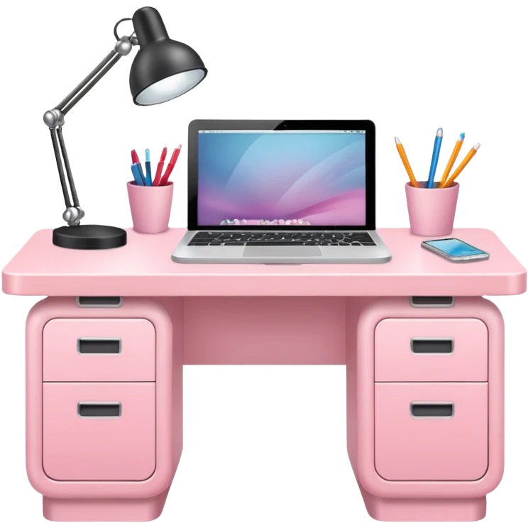 Light pink work desk emoji