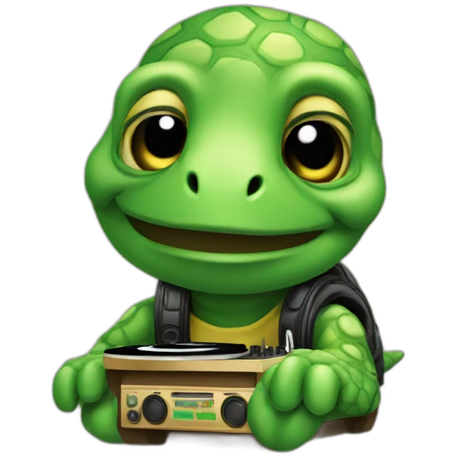 Dj turtle  emoji