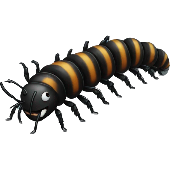 black centipede  emoji