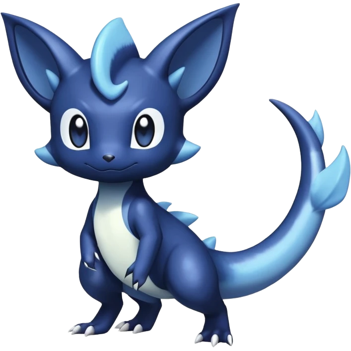 Shiny pastel Nebulae Salandit-Meowstic-Noibat-Fakémon-hybrid-creature (full body)  emoji