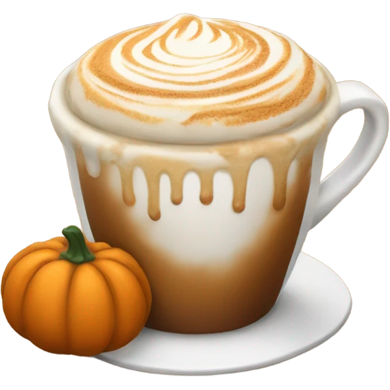 Realistic pumpkin latte emoji