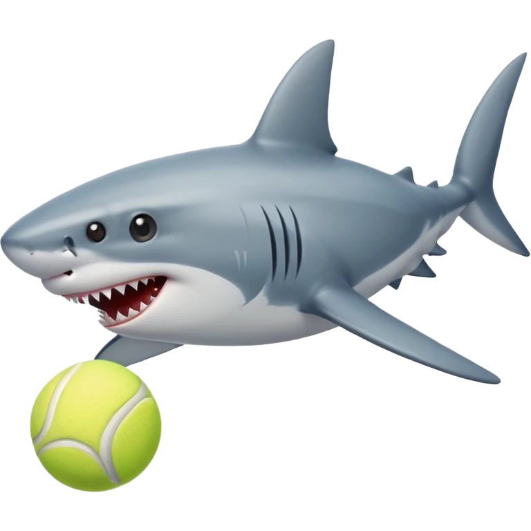 shark with tennis
 emoji