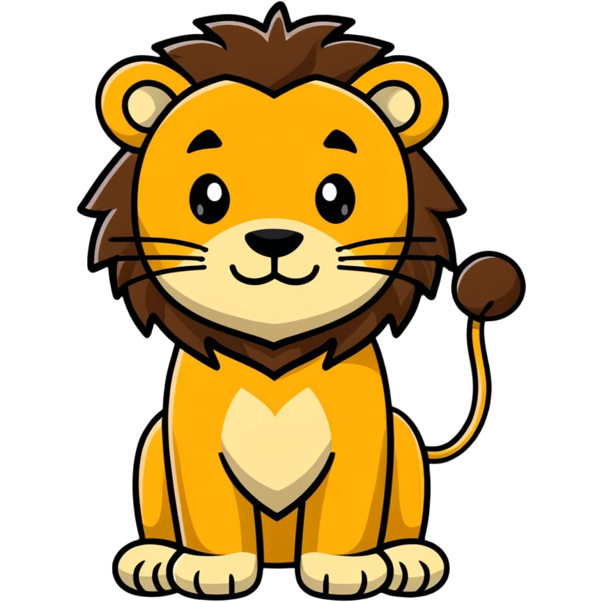 naughty lion looking sideways with mischievous expression emoji