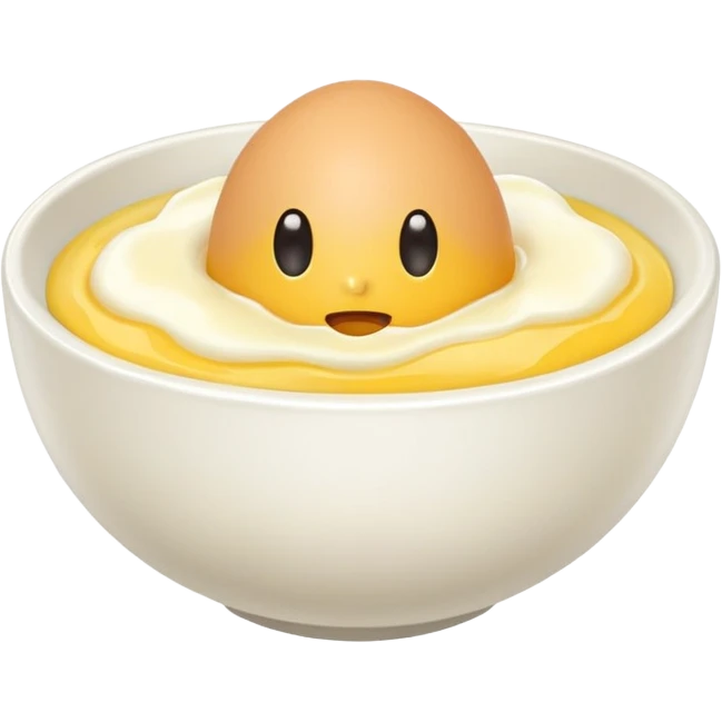 beaten egg in a bowl emoji