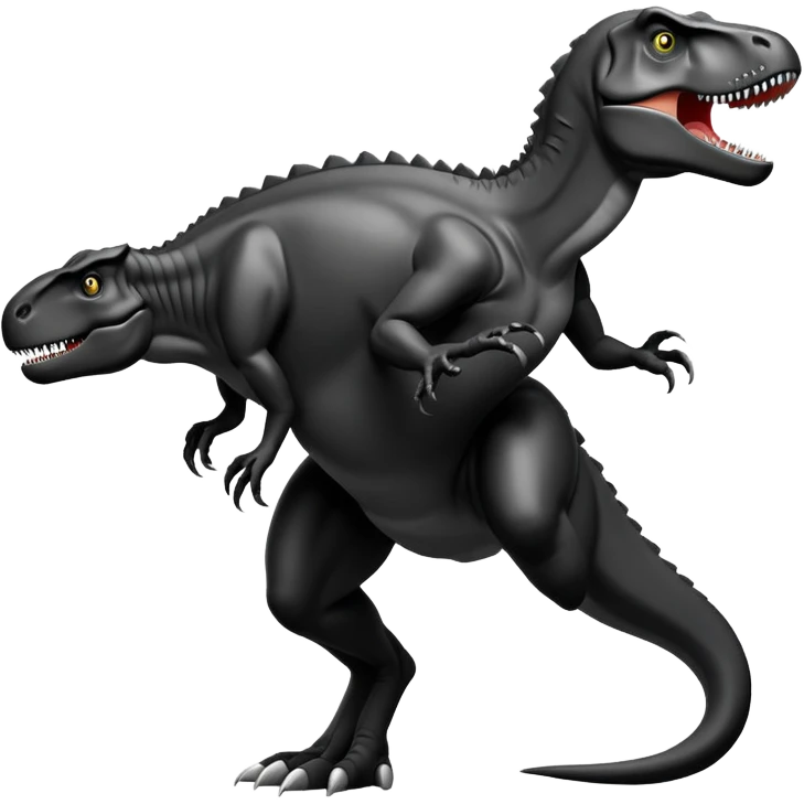 Fully black giganotosaurus emoji