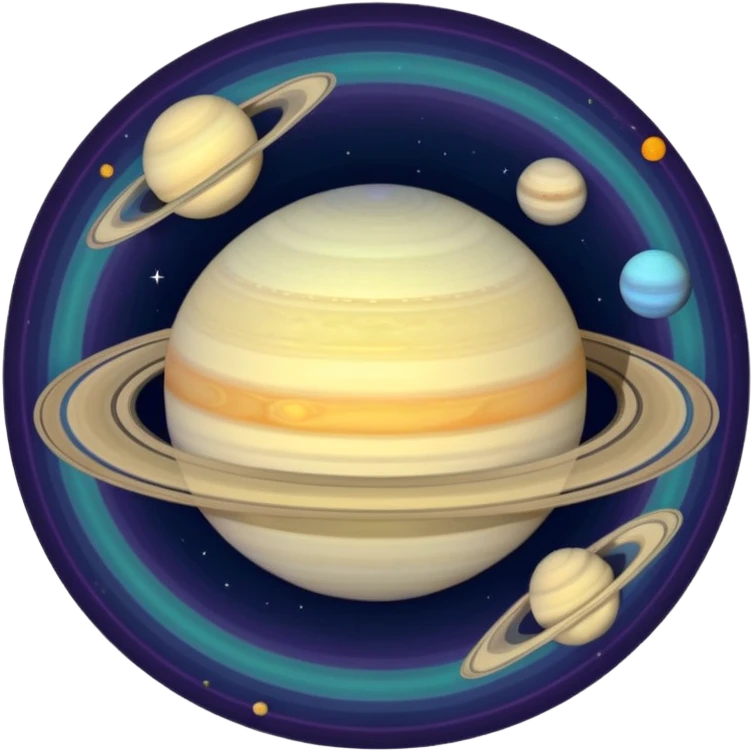 Saturn with 274 moons emoji
