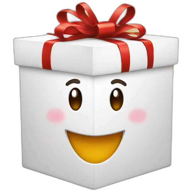 gift box with smile emoji