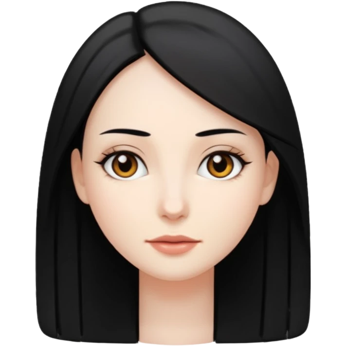 Mulher cabelo preto liso  emoji