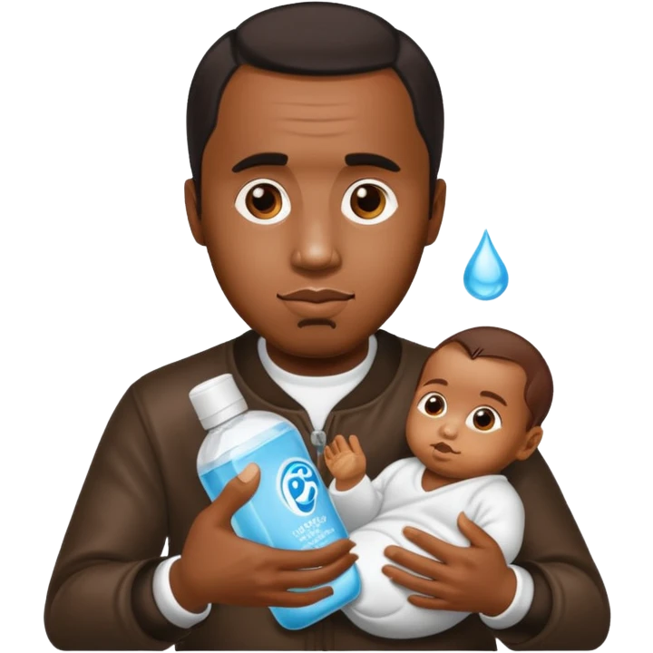 p diddy holding baby oil emoji