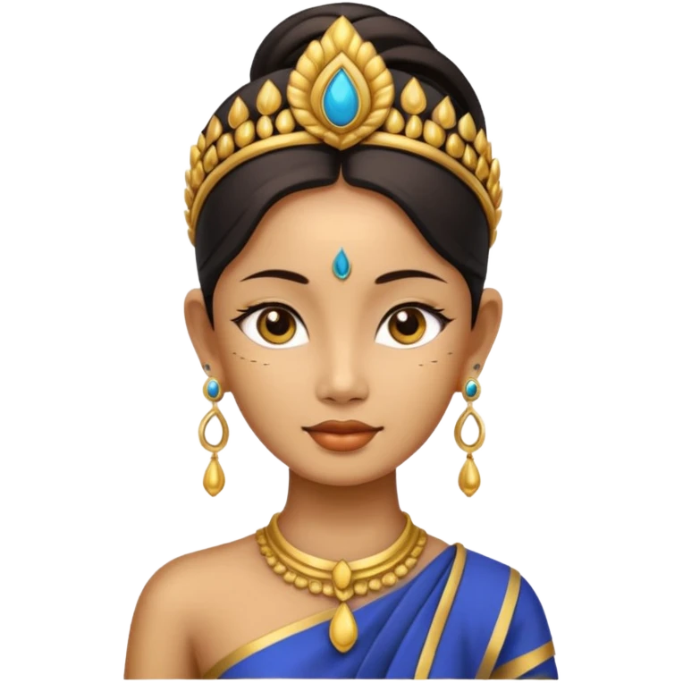ancient thailand woman with earrring emoji