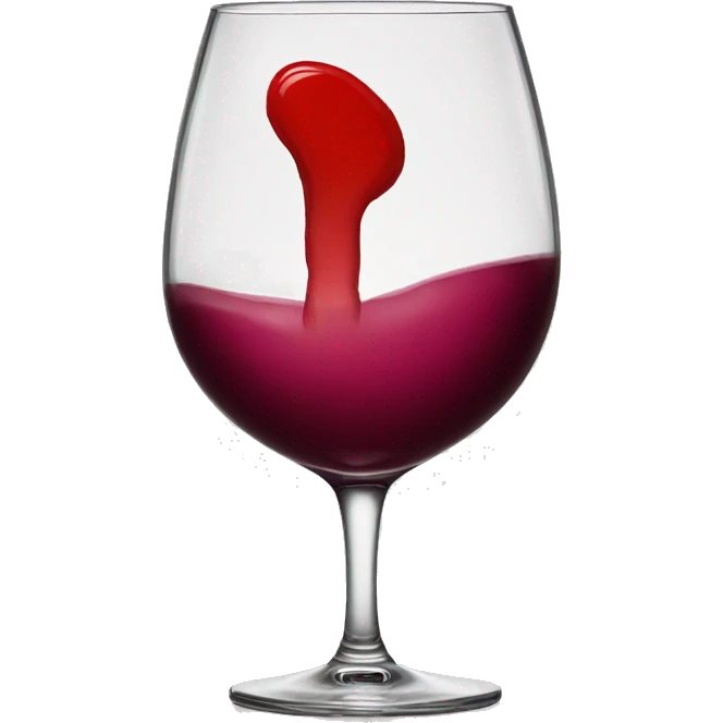 Lipstick stain on wine glass emoji