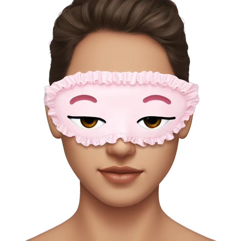Light pink Frilly eye sleep mask emoji