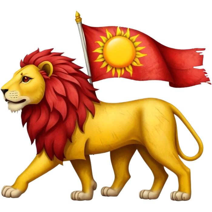 پرچم قدیمی شیر و خورشید ایران emoji