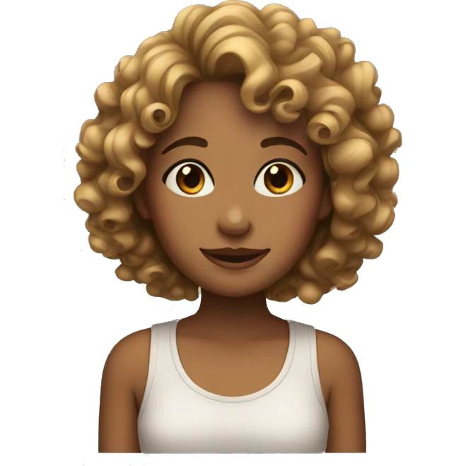 Girl with curly hair  emoji