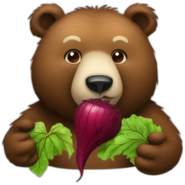 bear eating beet emoji