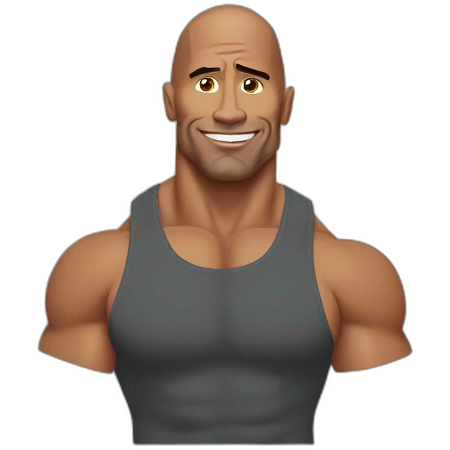 Dwayne Johnson Whith one eyebrow raise emoji