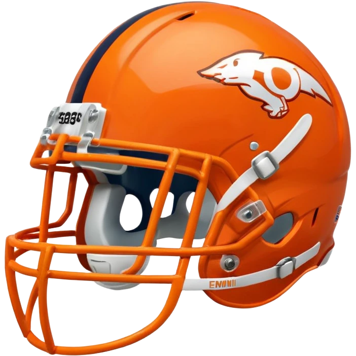 College football player helmet in orange color emoji