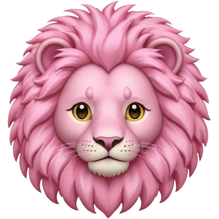 Pastel pink lion  emoji