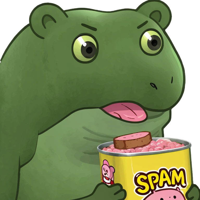 kawaii gloomy bear with SPAM emoji