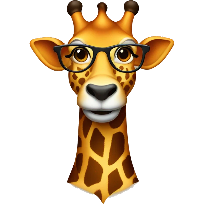 Jiraff wearing glasses emoji