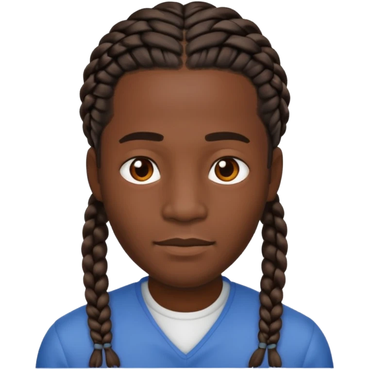 Black man with braids emoji