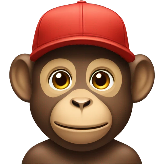 a monkey with an cap emoji