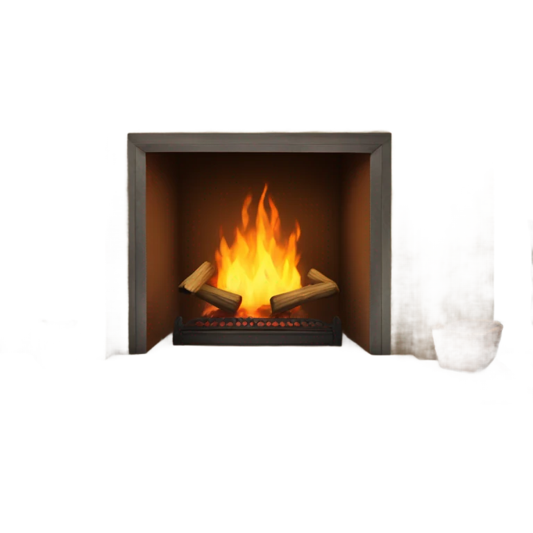 Realistic fireplace  emoji