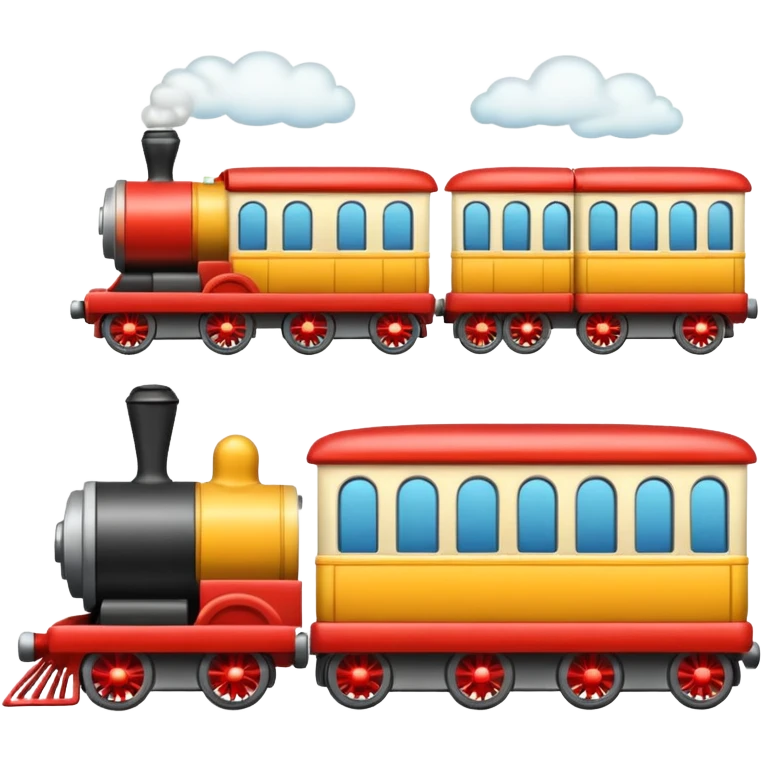  toy car and train emoji