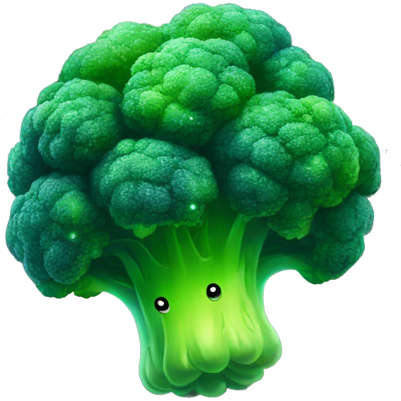 Sparkling glittering galactic nebula broccoli emoji
