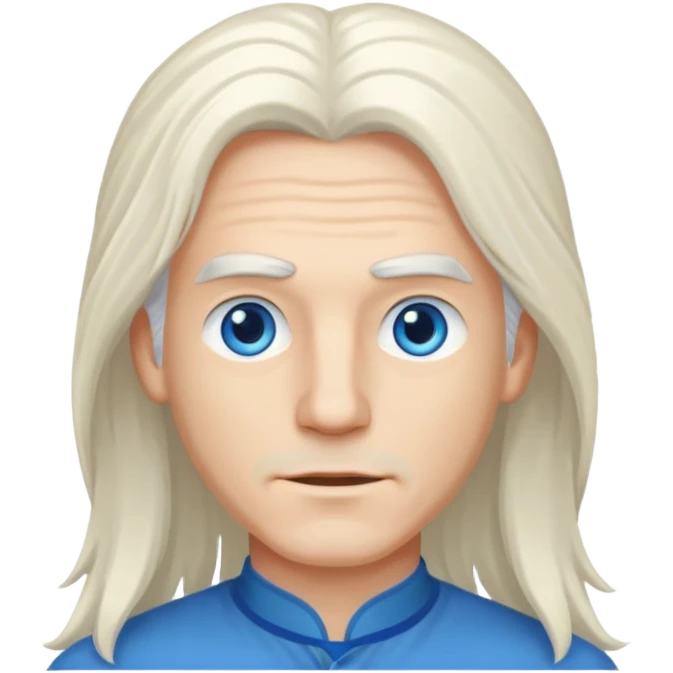 Hombre cabello blanco largo emoji