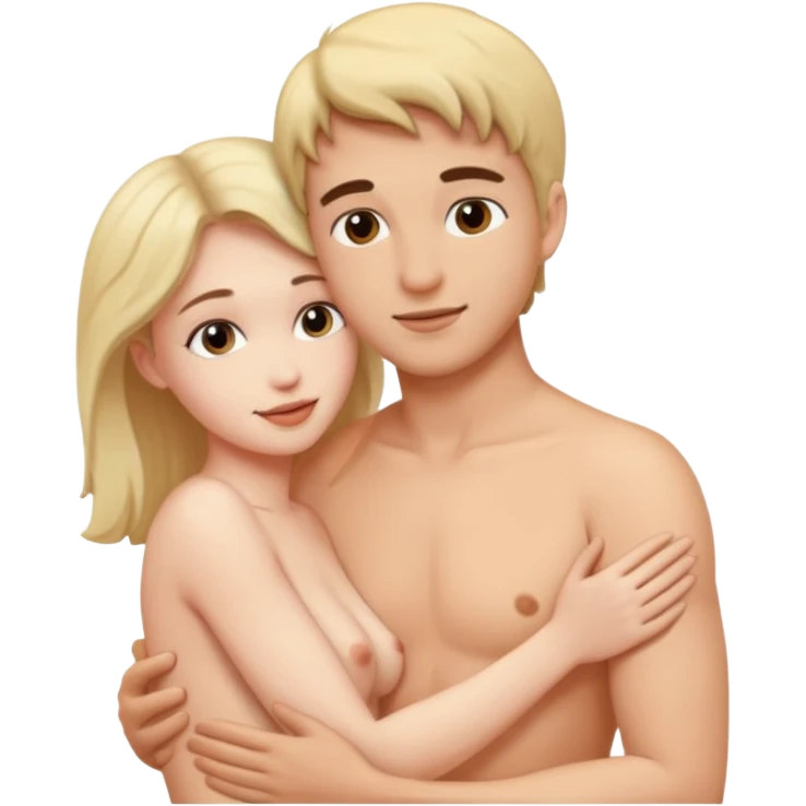 Naked female and naked male emoji