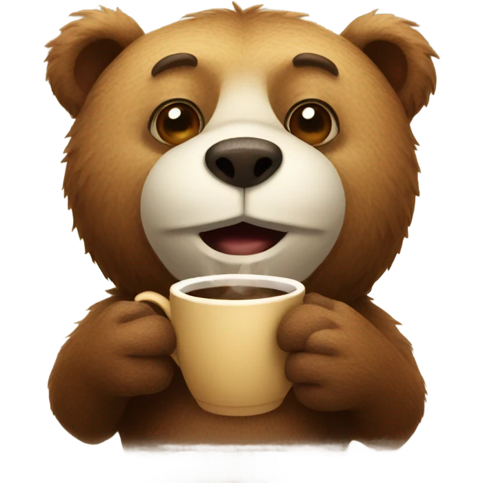 bear with coffee  emoji