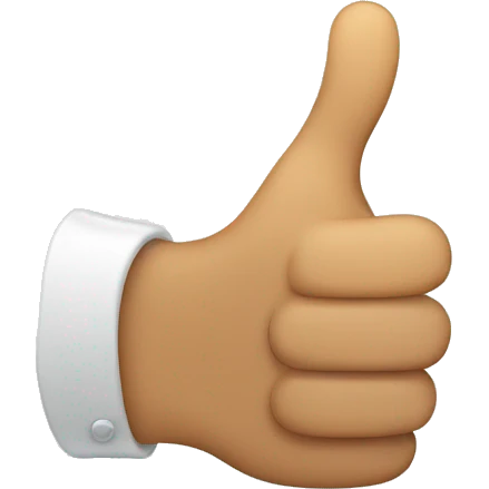 a thumbs up raised half way emoji