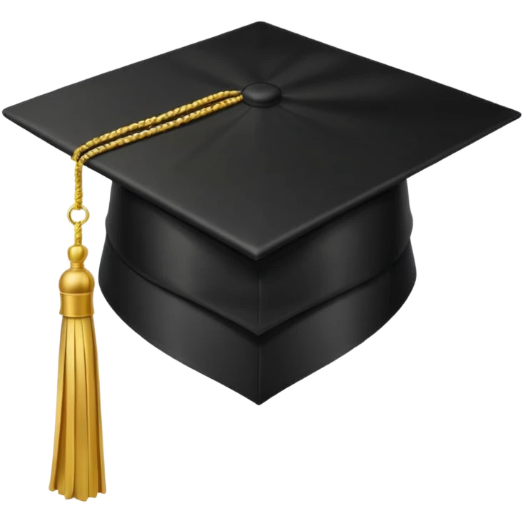 black grad cap emoji