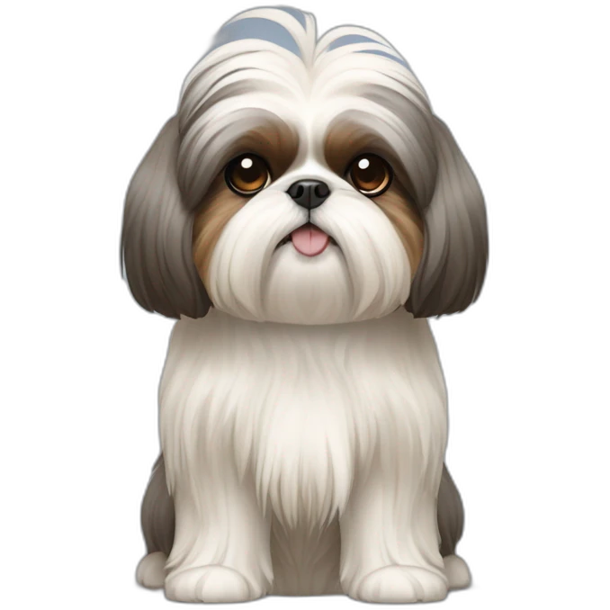 Dog Shih Tzu with long coat full-height  emoji