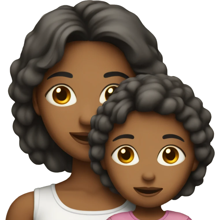 Mom with daughter  emoji