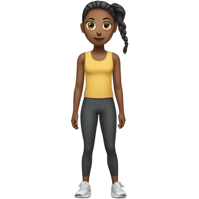 Girl in workout outfit emoji