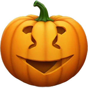 a heart made of a pumpkin emoji