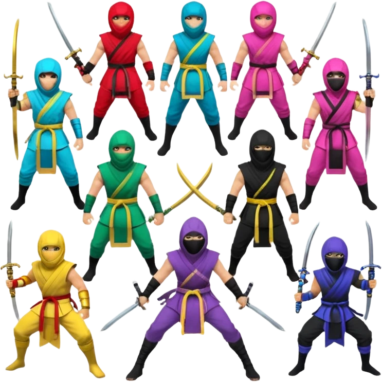 segun los signos zodiacal por favor crea 12 con el emoji del ninja emoji