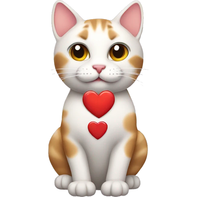 Cat with heart emoji